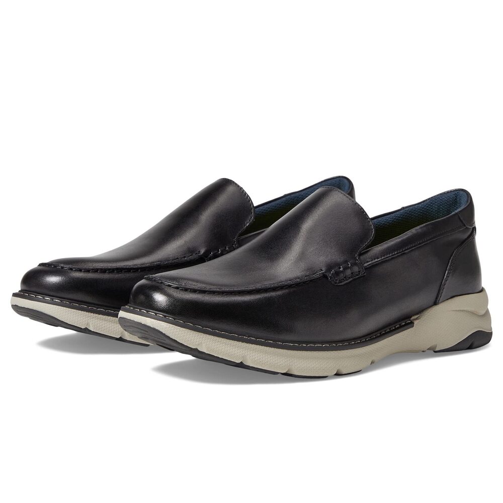Florsheim Frenzi Moc Toe Venetian Loafer Black Smooth 8 M (D)